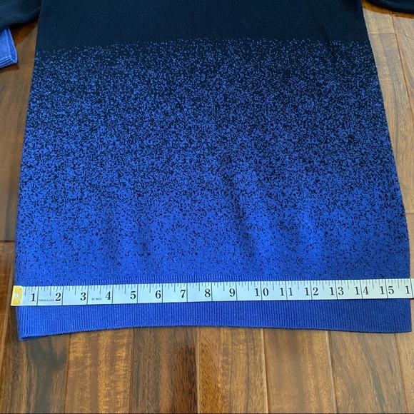 Calvin Klein Fall Winter Ombre Gradient Long Sleeves Blue Sweater Men's Size XS - Picture 8 of 11